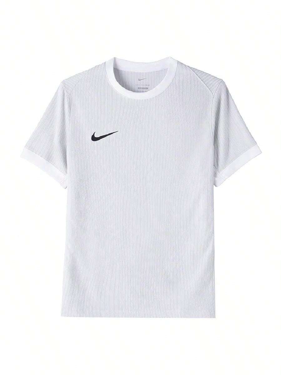 Nike Camiseta deportiva de hombre & Camiseta sin mangas de manga corta 2026 Verano Nueva Blanca a Rayas Deportiva Cuello Redondo Manga Corta IR8428-135 - blanco gris - Ver 1