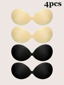 2/4/10pcs Women's Invisible Silicone Push-Up Bra | Instant Lift, Round Cup Adhesive Bra, Suitable For Backless Evening Dresses And Special Occasion Lingerie Accessories - Multicolor - View 18
