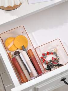 1PC Drawer-Style Desktop Cosmetic Storage Box, Transparent Plastic Drawer Storage Box Set, Transparent Vanity Storage Box, Exquisite Storage Box, Desktop Drawer Divider Storage Box And Organizer, Suitable For Storing Cosmetics, Jewelry, Kitchen Small Items, Bedroom, Bathroom, Office And Other Places. - A - View 5