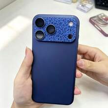 藍色相機鏡頭保護蓋，防刮全方位保護，相容 iPhone 17 Pro/17 Pro Max，藍色豹紋圖案，送給家人的驚喜禮物 - 豹紋藍 - 查看 4