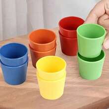 10 Pcs/1 Set Color Cup Matching Party Game, 10 Cups With Storage Rack, 2-Player Tabletop Sorting And Guessing Challenge For Adult Game Nights, Parties And Group Gatherings - Multicolor - View 6