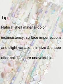 1 Strand Candy Color Sweet Natural Shell Beads Moon Star Heart Shaped Shell Beads Colorful Rice Beads Round Beads DIY Jewelry Making And Decoration Beads For Women Necklace Bracelet Earrings - Candy Colors (Random Assortment) - View 3