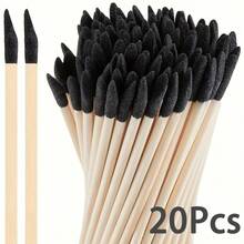 20 Pack Sandpaper Stick, Wood Sandpaper, Polished Branches, Fine Details, Multifunctional Wooden Sandpaper Tools, Suitable For Plastic Models, Wooden Models, Durable And Precise, Used For Polishing And Detail Processing - Black - View 9