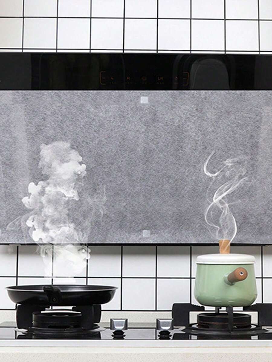 Papel de filtro desechable de alta eficiencia para campana de cocina que absorbe aceite y es libre de humo, tamaño universal, con película protectora de respaldo adhesivo duradero - multicolor - Ver 1