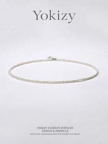 Yokizy Freshwater Pearl Necklace S925 Silver 3-4mm White Beads Elegant Women's Party Choice - White - View 4