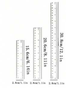 1/4/6pcs Transparent Ruler, Clear And Precise Scale, 15/20cm, Smooth Edges, Plastic Material, Simple And Portable, Suitable For Homework, Geometry Drawing, Office Measurement, School Supplies, Ruler, Christmas Learning Gift - Transparent - View 4