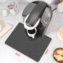1pc Solid Color Drying Mat, Non-Slip Absorbent Wear-Resistant Coffee Machine Mat, Soft Diatomite Drainage Mat, Draining Mat, Coffee Mat, Bar Restaurant Mat, Pet Mat, Tableware Mat, Bathroom Mat, Countertop Mat For Dining Table Decor, Household Kitchen Supplies - Black - View 16