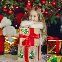 12/24pcs Christmas Tree DIY Stickers - Create Various Holiday Tree Patterns With Decorations And Stars, Interactive Puzzle Toy To Promote Brain Development, Children's Party Gifts, Gift Wrapping, Classroom Activities, Christmas And Holiday Gifts - Mixed Color - View 5