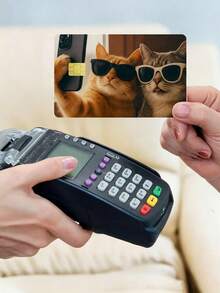 5pcs Funny Cat Official Credit Card Stickers, Privacy Protection Card Sleeve, Selfie Pet Cat Pattern Birthday Gift, PVC Material Anti-Fingerprint Anti-Scratch Wear-Resistant Card Sleeve, Suitable For Men, Women, Couples, Small Chip Card, Bank Card Decoration Sticker, Credit Card, Transportation Card, Student Campus Card Personalized DIY - Multiple Styles - View 6