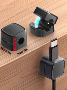 24/12/6/1pc Magnetic Cable Organizer Desktop Self-Adhesive Clip Cable Management Holder For Phone Charging Cable Data Cable - Multicolor - View 2