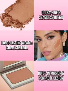 MISSLYN 2Pcs SWEET RUSH POWDER BLUSH & TROPICAL GLOW! Bronzing & Contouring Powder, Buildable Color & Natural Finish, Face Blush & Bronzer Set, For Everyday & Party, Natural Glow & Sun-Kissed Contour, Makeup Kit - #3+#13 - View 4