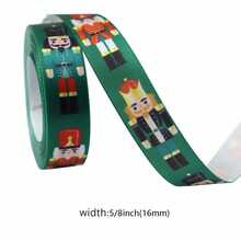 1roll Christmas Ribbon For Gift Wrapping Christmas Glitter Ribbon With Nutcraker Merry Christmas Elk Jingle Bell Patterns 5Yards For DIY Crafts Holiday Festival Xmas Wreath Garland Home Party Decorations - Multicolor - View 20