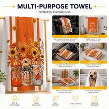 2pcs White Daisy & Bee Kitchen Towels, Spring/Summer Floral Country Style Soft Microfiber Rectangular Printed Absorbent Quick-Dry Hand Towels, Suitable For Kitchen Decor, Housewarming And Mother's Day Gifts 4/6/8pcs Set - Multicolor - View 7