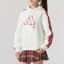 Adidas Women's Double-Sided Knit Sports Casual Sweatshirt Pullover - White - View 2
