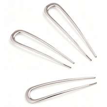 3/2/1pc Large Elegant Gold U-Shaped Metal Hair Clips, Suitable For Thick Long Hair, Hair Clips Hair Sticks - Multicolor - View 15