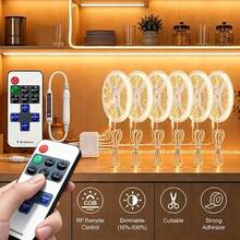 Acosh Neon Dimmable & Cuttable COB LED Cabinet Light Strip, Self-Adhesive USB Powered Light Bar With RF Remote, Warm White/Cool White Adjustable, Suitable For Wine Rack, Wardrobe, Closet Lighting - White - View 6