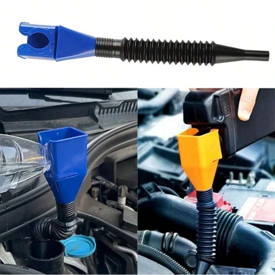 Foldable Car Motorcycle Gas Dispenser Gasoline Engine Plastic Oil Funnel Filter Transfer Tool Flexible Funnel Drainage Tool
