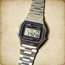 Casio Waterproof Classic Retro Silver Small Square Quartz Movement Steel Band Watch - Silver - View 2