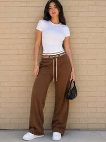 Women Pants - Coffee Brown - View 8