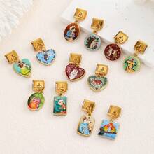 1/3/5pcs Italian Style Charm Modular Bracelet Animal Series, Jewelry DIY Free Matching Pendant Bracelet Making Holiday Gift Versatile Daily - Multicolor - View 1