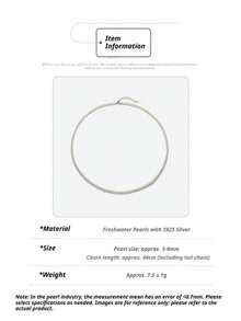 Yokizy Freshwater Pearl Necklace S925 Silver 3-4mm White Beads Elegant Women's Party Choice - White - View 6