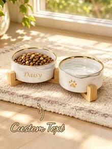 Personalized Ceramic Pet Bowl – Customized Cat & Dog Food Bowl, Custom Design Dog Bowl, Personalized Dog Food Bowl With Name, Dog Gift, Cat Gift, Gift For Dog Lovers - Multicolor - View 3