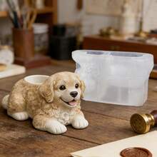 [Ideal Choice For Pet Lovers] Silicone Golden Retriever Dog Planter Mold | Easy To Demold, Reusable, Pet Lovers, Home Decor, Warmth And Vitality - Dog - View 3