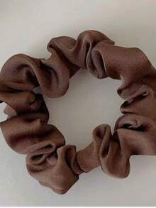 10pcs Women's Solid Color Satin Hair Scrunchies, Simple Elegant Sweet Cute Hair Accessories, Suitable For Daily Use And Holiday Gifts - Multicolor - View 7