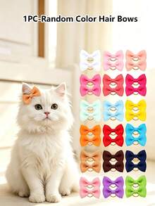 1pc Detachable Floral Bow Pet Collar With Bell, Cute Bow Accessory, Suitable For Indoor Cats, Kittens, Small Dogs, Halloween Christmas Party Costume, Cute Pet Gift - Multicolor - View 11