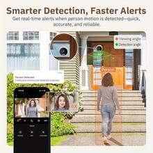 Kamera Keamanan Rumah JOOAN 3MP CAM720 APP 5G Bluetooth WiFi AP Berbagai Metode Pemasangan Zoom Elektronik Tahan Air IPX6 Penglihatan Malam Warna Penuh Pemantauan Dalam/Luar Ruangan, Mendukung Kartu SD dan Penyimpanan Cloud - Hitam dan Putih - View 4