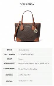 Michael Kors Eva 印花女士單肩斜背手提包 35S6GV0T0B 棕色 - 棕色35S6GV0T0B BROWN - 查看 5