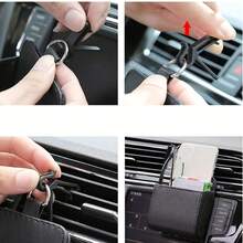 1pc Cute Cartoon Bow Car Interior Storage Bag Creative Car Air Vent Storage Box Car Hanging Bag Phone Holder - Bow - View 6