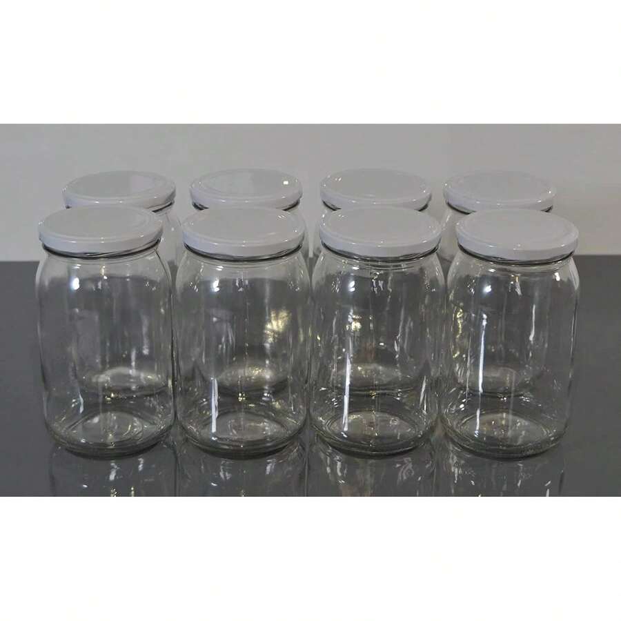 Preserving Jars with Lids, White, 900ml, Set of 24 - Mason Jar Storage - Übersicht 1