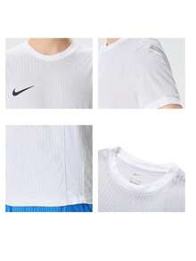 Nike Camiseta deportiva de hombre & Camiseta sin mangas de manga corta 2026 Verano Nueva Blanca a Rayas Deportiva Cuello Redondo Manga Corta IR8428-135 - blanco gris - Ver 5