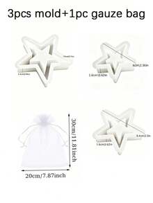 Set Cetakan Resin DIY 1/3 buah, Cetakan Dekoratif Bintang Berongga, Cocok untuk Membuat Lilin Tetes, Plester, Produk Lilin, Dekorasi Rumah, Meja, Cetakan Silikon - Berbagai gaya - View 8