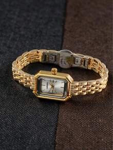 LIANDU 1 Elegant Ladies' Watch, Stainless Steel Small Dial Watch, Daily Wear, Fashionable Luxury Business Gorgeous Style, Perfect Choice For Holiday Gifts - Gold - View 4