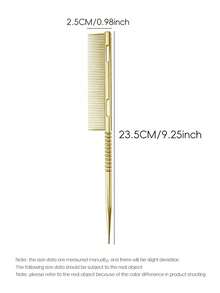 1pc Aluminum Tail Comb - Essential Anti-Static Hair Tool For Summer Travel And Back To School, Salon-Grade Lightweight Detangling Comb, Suitable For Hairstylists And Daily Use - A - View 11