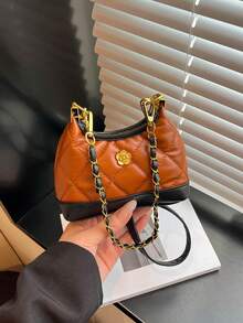 1PC Mini Handbag Crossbody Bag, Casual Minimalist, Chain Design, Non-Adjustable Shoulder Strap, Suitable For Daily Outings, Shopping, Travel, Photography, Compact And Convenient, Can Easily Hold Daily Essentials, Versatile Item, Fashion Favorite, Suitable For Various Styles And Occasions, Also The Best Gift For Teenagers - Multicolor - View 10