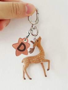 Deer Shaped Keychain Pendant, Lace Pearl Bow Bag Charm, Backpack Hanging Chain With Red Gemstone, Y2K Girl Style Keychain Gift - Multi-color B - View 14