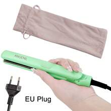 Plancha de pelo ultra mini ANGENIL, pequeña plancha alisadora para cabello corto, voltaje dual, 2 en 1 alisadora y rizadora, plancha plana mini portátil, adecuada para bordes de cabello corto y flequillo frontal, 3 ajustes de temperatura 140℃=280℉ / 160℃=320℉ / 190℃=380℉ - Verde - Ver 15