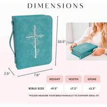 Bible & Book Storage Bags - Teal Cross - View 2
