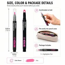 Transparent Fluorescent Markers 6pcs/Pack, Window Tip Transparent Markers, Non-Bleeding Quick-Drying Pens, Suitable For Notes, Study, Journaling And Planning - Transparent 6083 Highlighter - View 4