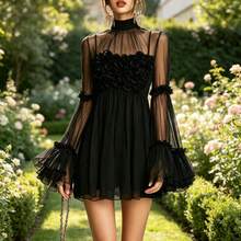 Women Short Dresses - Black - View 10