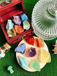 1 viên đá tinh thể thô tự nhiên, đá khuếch tán tinh thể khoáng không đều, đá chữa lành Reiki, mẫu khoáng vật, trang trí nhà cửa, liệu pháp hương thơm không lửa - Nhiều màu - Xem 12