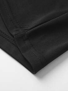 Men's Golf Light Business Long Sleeve Polo Shirt, Contrast Color Collar, Suitable For Golf, Business, Office, Daily Casual, Outdoor And Multiple Occasions - Black - View 6
