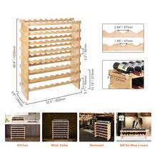 72 Bottle Stackable Modular Wine Rack Bamboo Wood Display Shelf 8-Tier - 8-tier - View 11