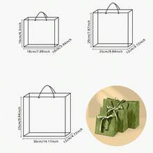 1/5/10 Peças Sacolas de Presente Verdes com Alças e Laços, Adequadas para Casamentos, Chás de Panela, Festas, Natal, Ação de Graças, Ano Novo, Aniversários, Dia dos Namorados, Madrinhas, Reuniões de Amigas - multicolorido - Visão 7