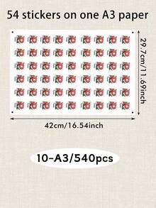 LICVIC 54-540張客製化雪人字母聖誕貼紙，可加姓名，個性化字母標籤貼紙，節慶假期禮物裝飾，客製化聖誕姓名標籤，可自訂禮物包裝貼紙，聖誕派對裝飾，聖誕禮物點綴，家庭用 - 風格D - 查看 7