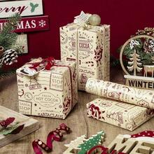 1 Roll Of Wrapping Paper Featuring Arctic Postal And Santa Claus Motifs, Printed On Coated Paper; Suitable For Christmas, Holiday Decorations, Birthday Parties, Gift Wrapping, And Holiday Gift Boxes-Dimensions: 43 Cm * 500 Cm (17 Inches * 16.4 Feet) - Multicolor - View 4