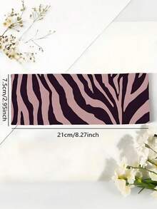Bando Elastis Motif Zebra Baru, Bernapas dan Nyaman, Cocok untuk Pemakaian Sehari-hari, Festival, Pesta, Olahraga, Aksesori Rambut Wanita - MultiWarna - View 2
